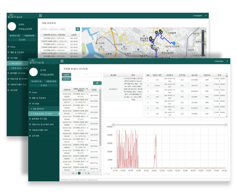 BioTrack 관리자 화면 2